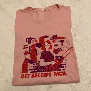 Peachy Pink Graphics Tee Shirt